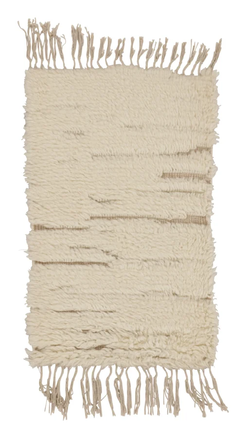 Rug & Kilim’s Contemporary Moroccan Shag Rug in Beige and White Tones