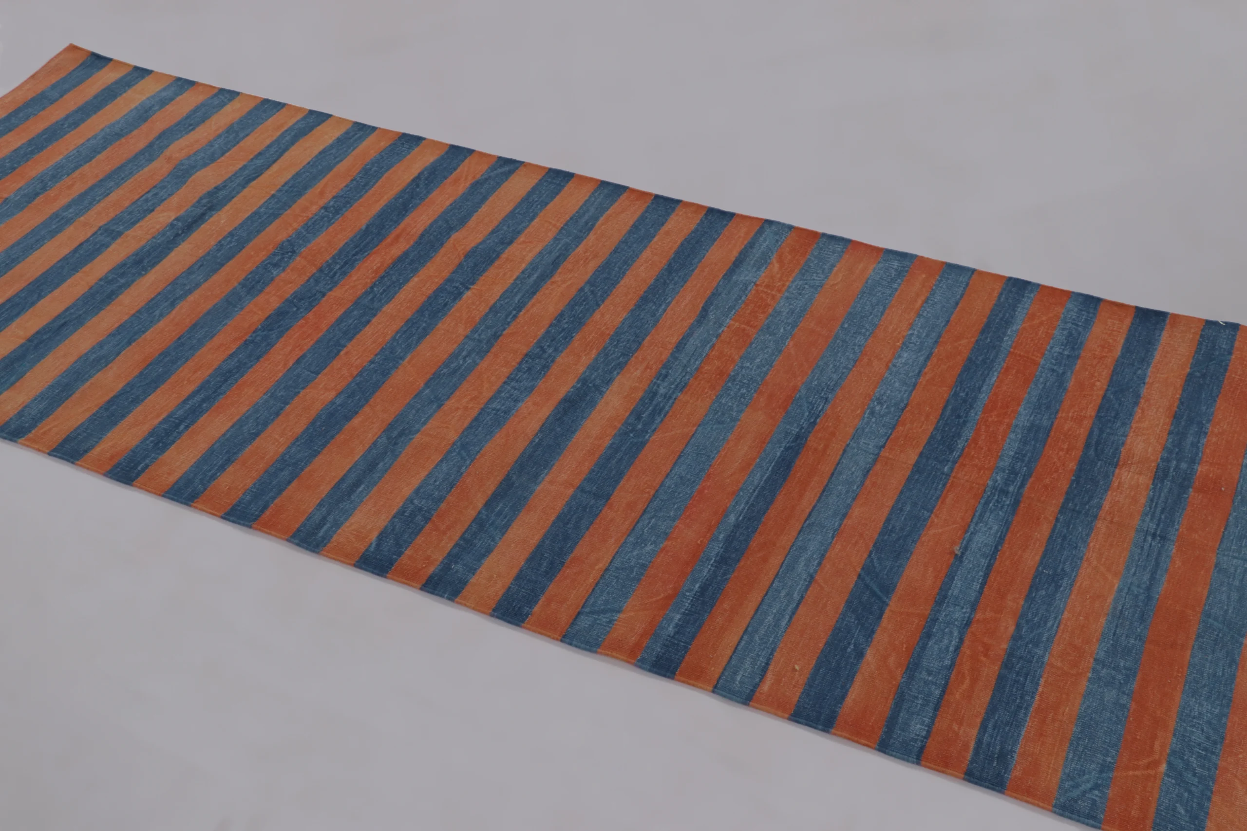 Contemporary Striped Dhurrie Runner Flatweave
