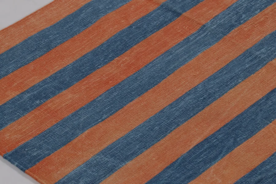 Contemporary Striped Dhurrie Runner Flatweave