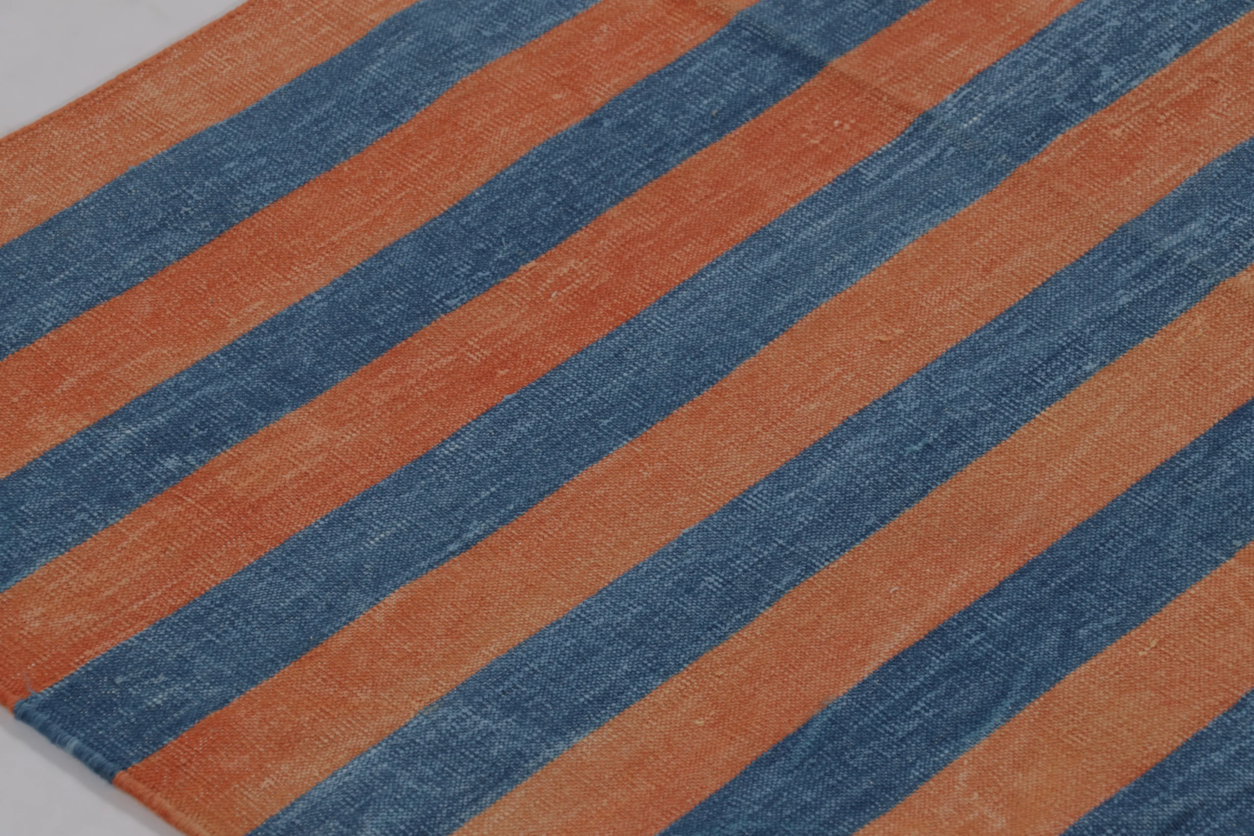 Contemporary Striped Dhurrie Runner Flatweave