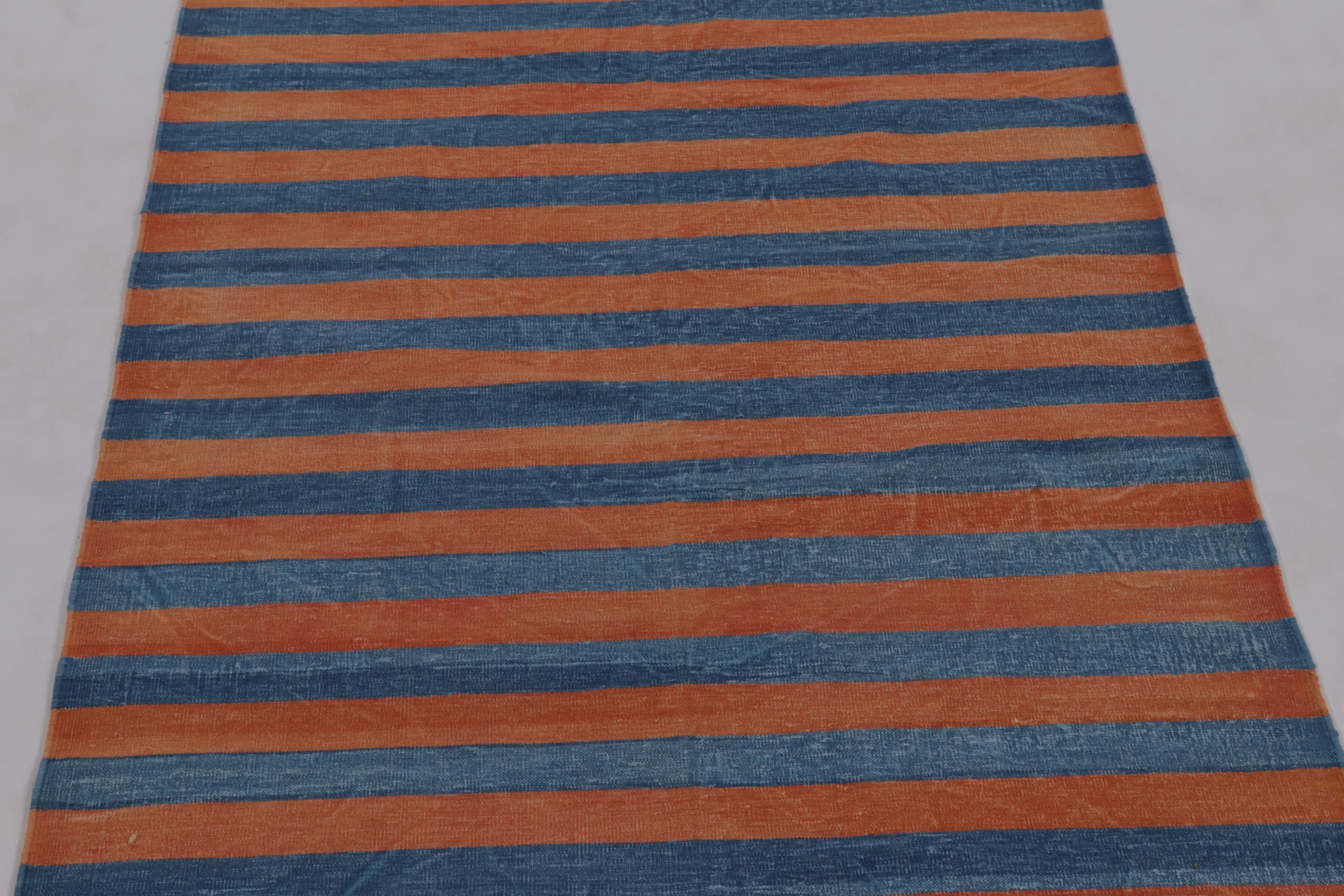 Contemporary Striped Dhurrie Runner Flatweave