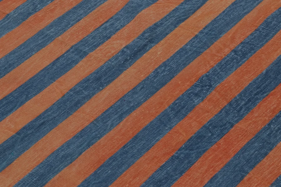 Contemporary Striped Dhurrie Runner Flatweave
