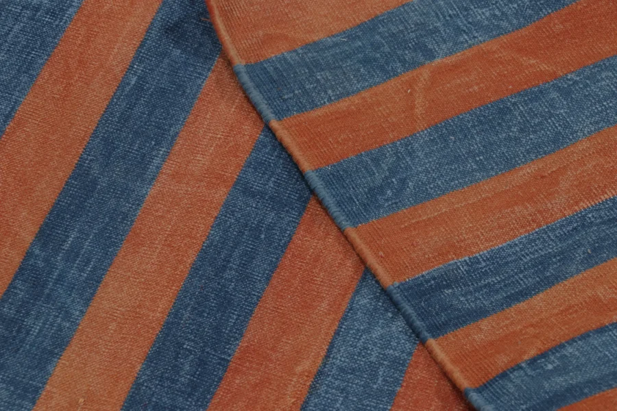 Contemporary Striped Dhurrie Runner Flatweave