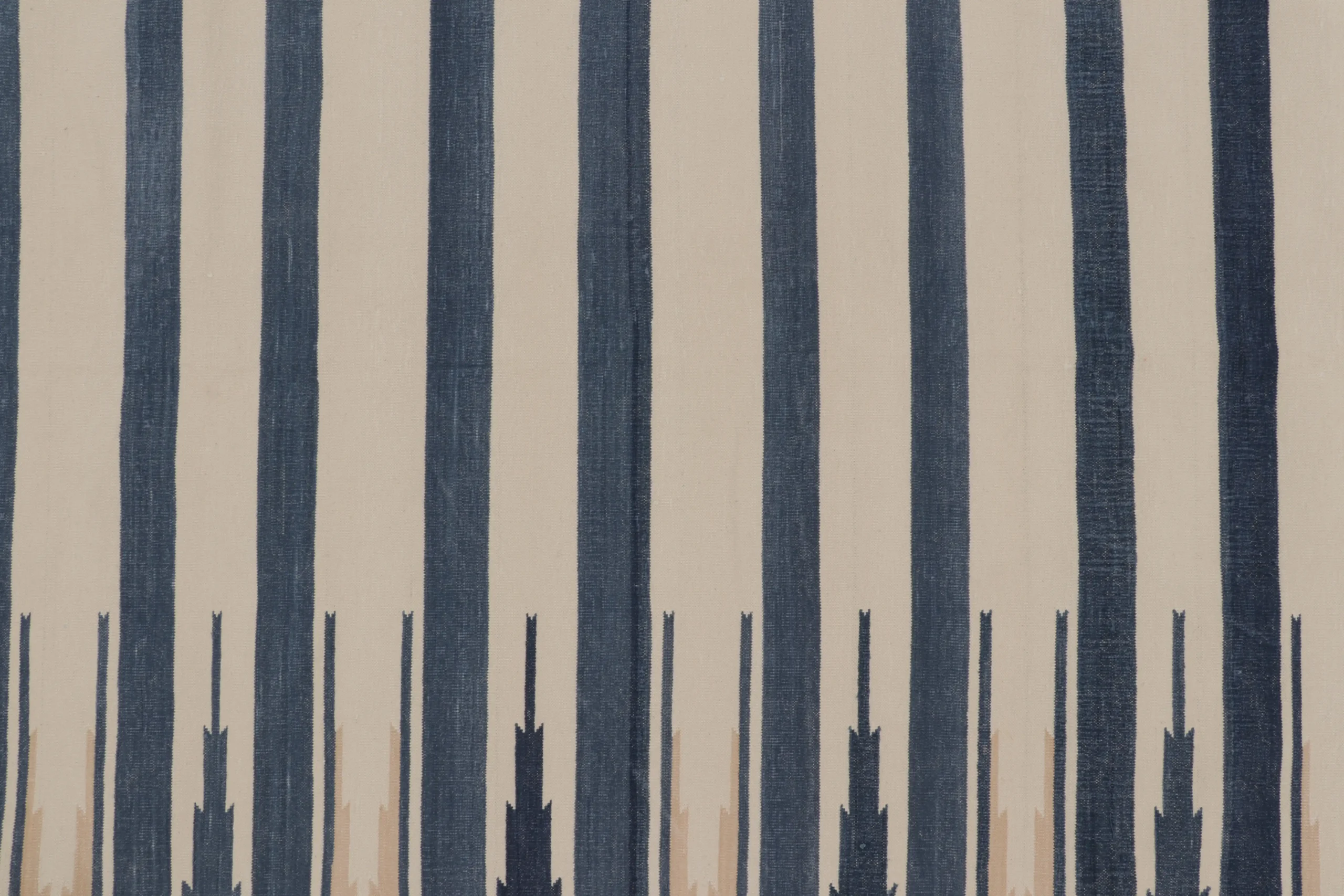 Contemporary Striped Dhurrie Flatweave Rug