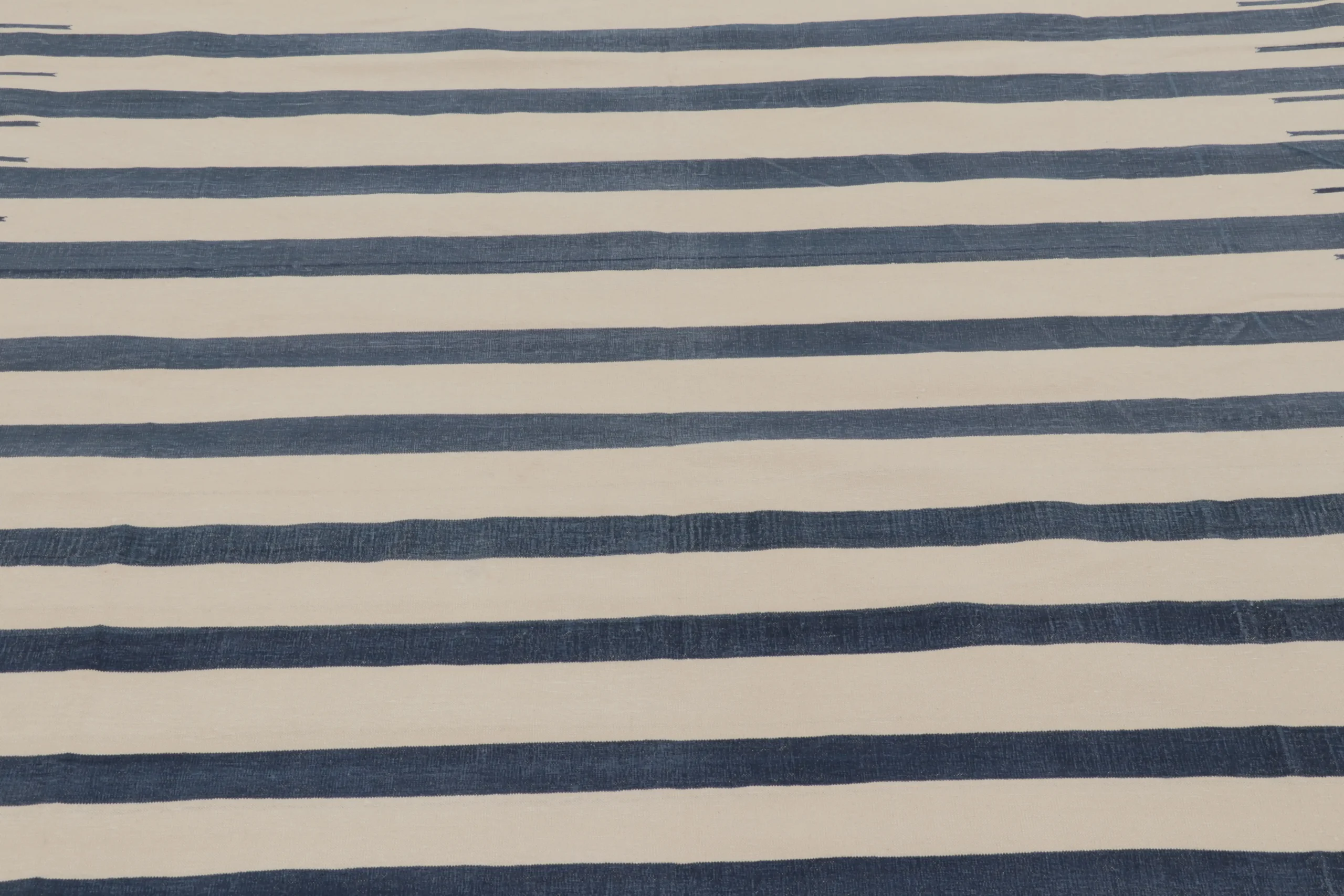 Contemporary Striped Dhurrie Flatweave Rug