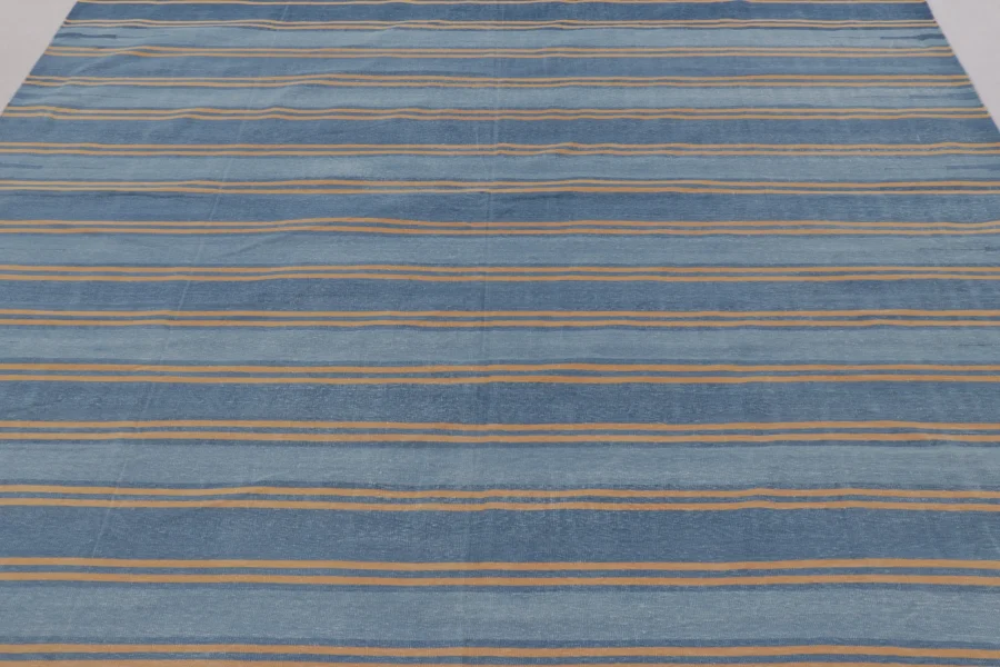 Contemporary Striped Dhurrie Flatweave Rug