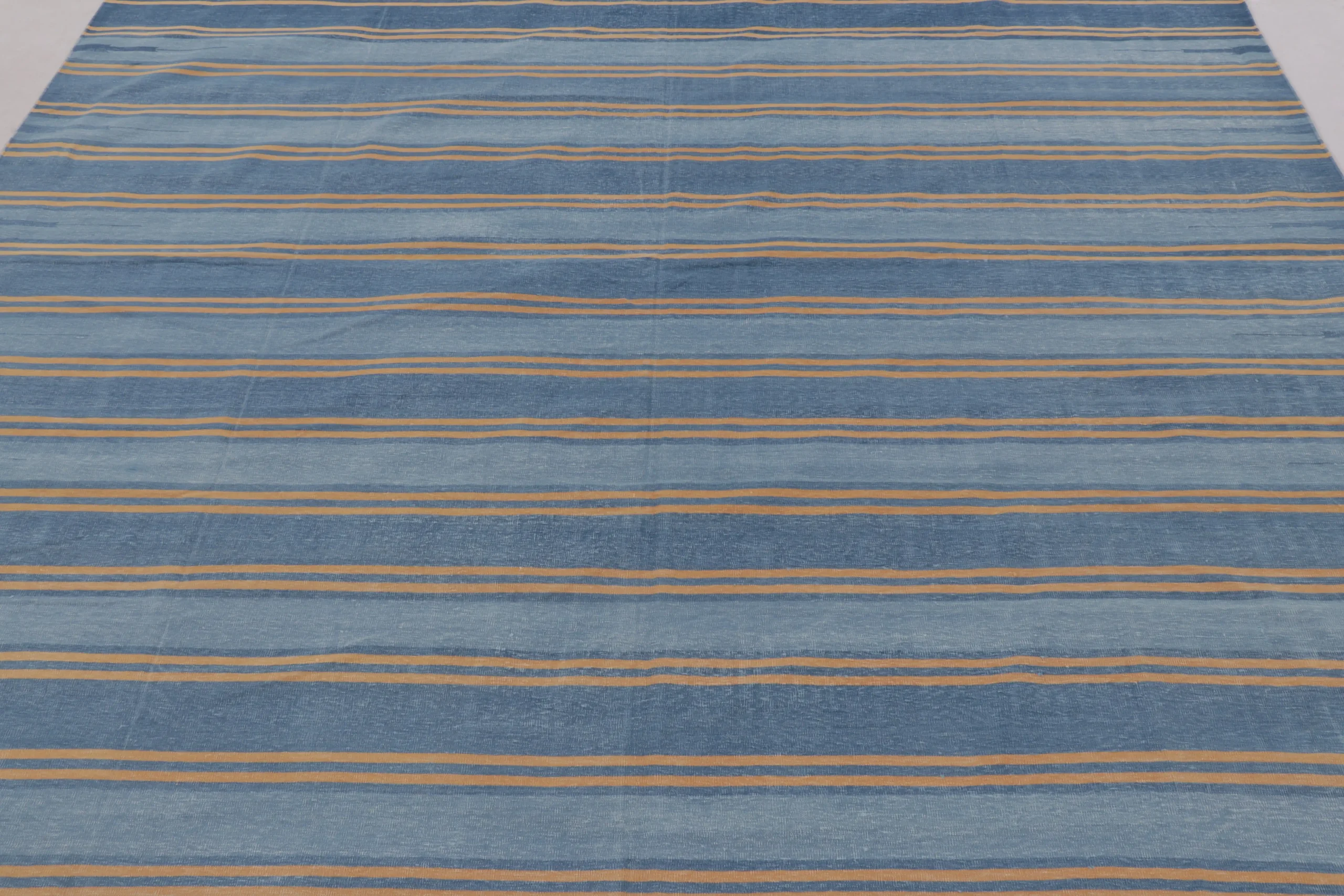 Contemporary Striped Dhurrie Flatweave Rug