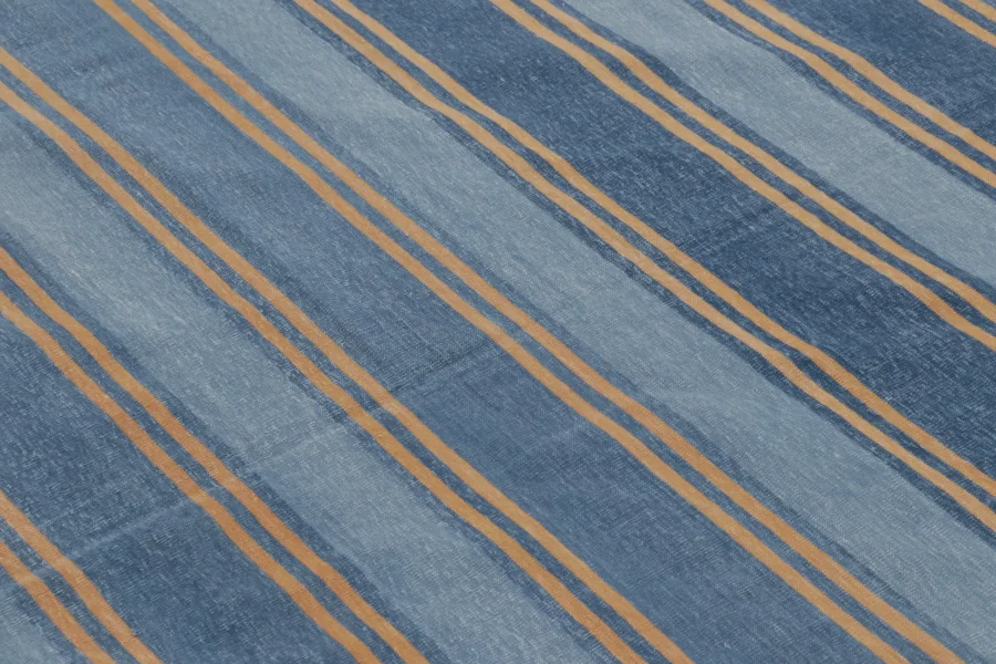 Contemporary Striped Dhurrie Flatweave Rug