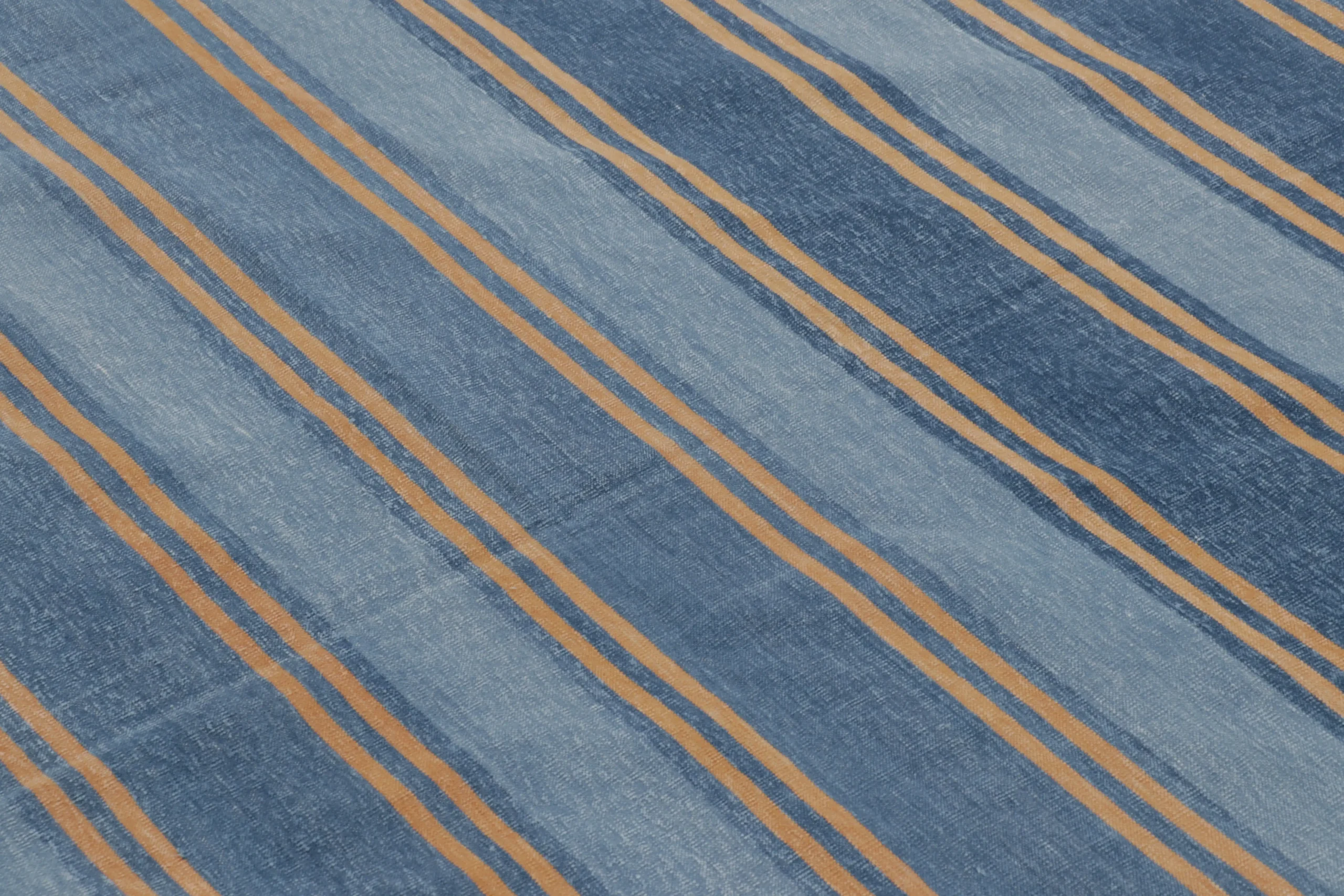 Contemporary Striped Dhurrie Flatweave Rug