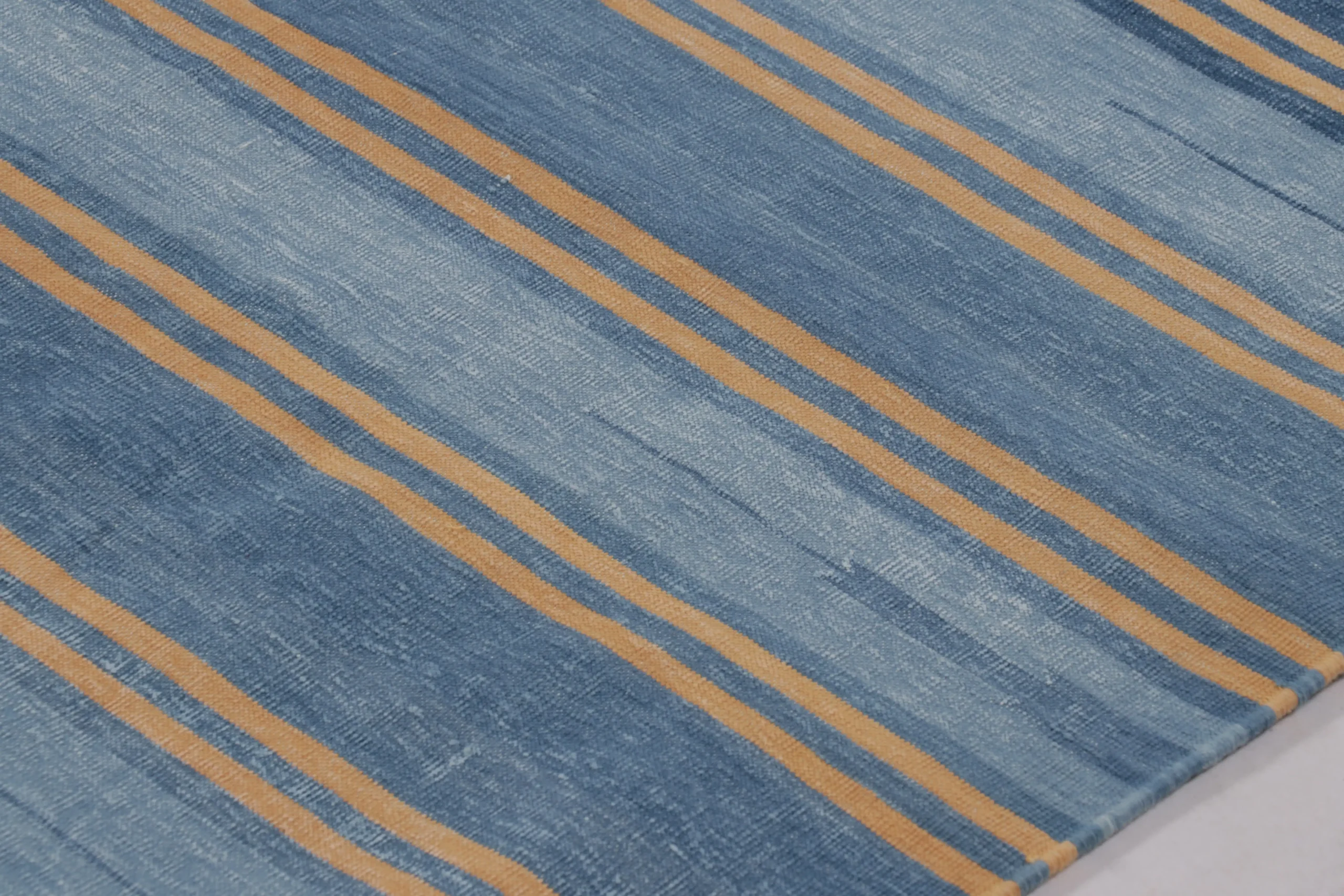 Contemporary Striped Dhurrie Flatweave Rug