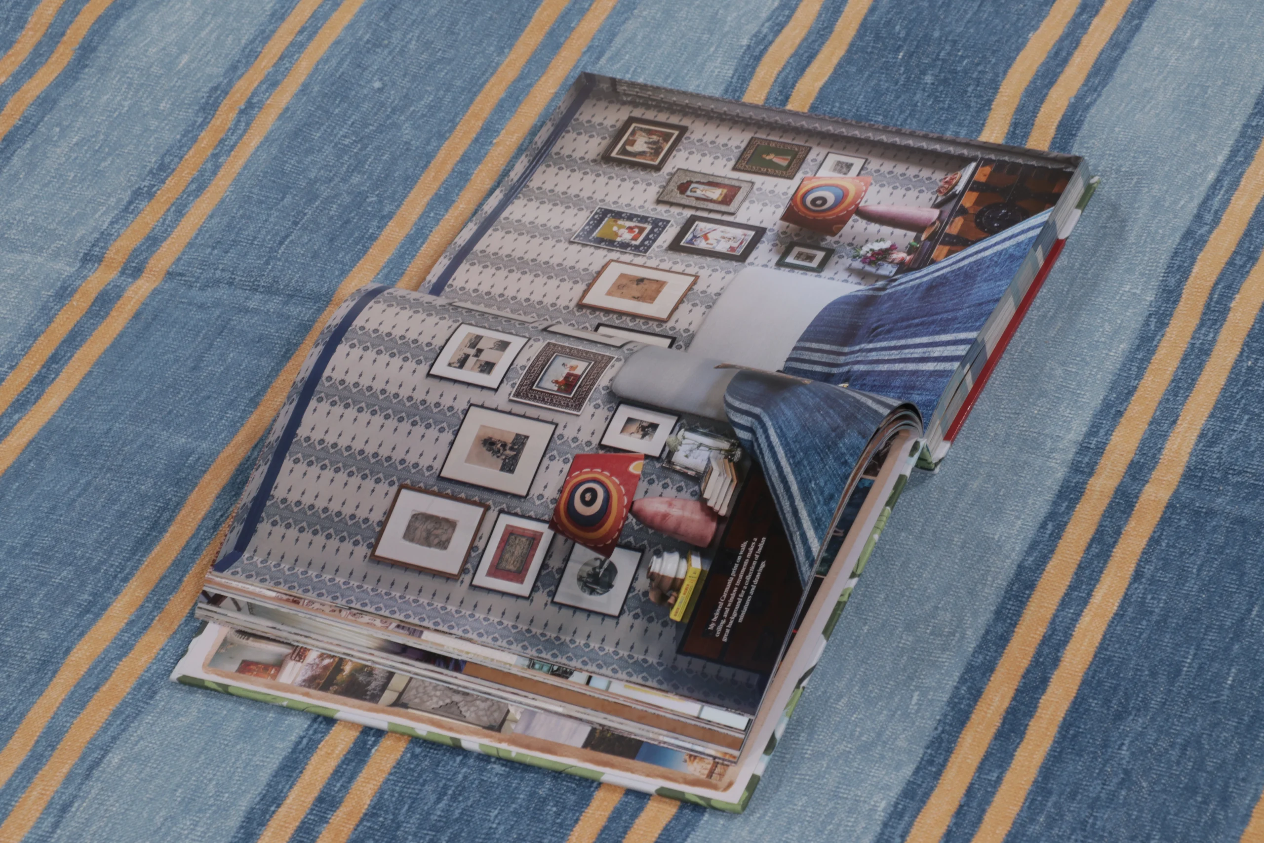 Contemporary Striped Dhurrie Flatweave Rug