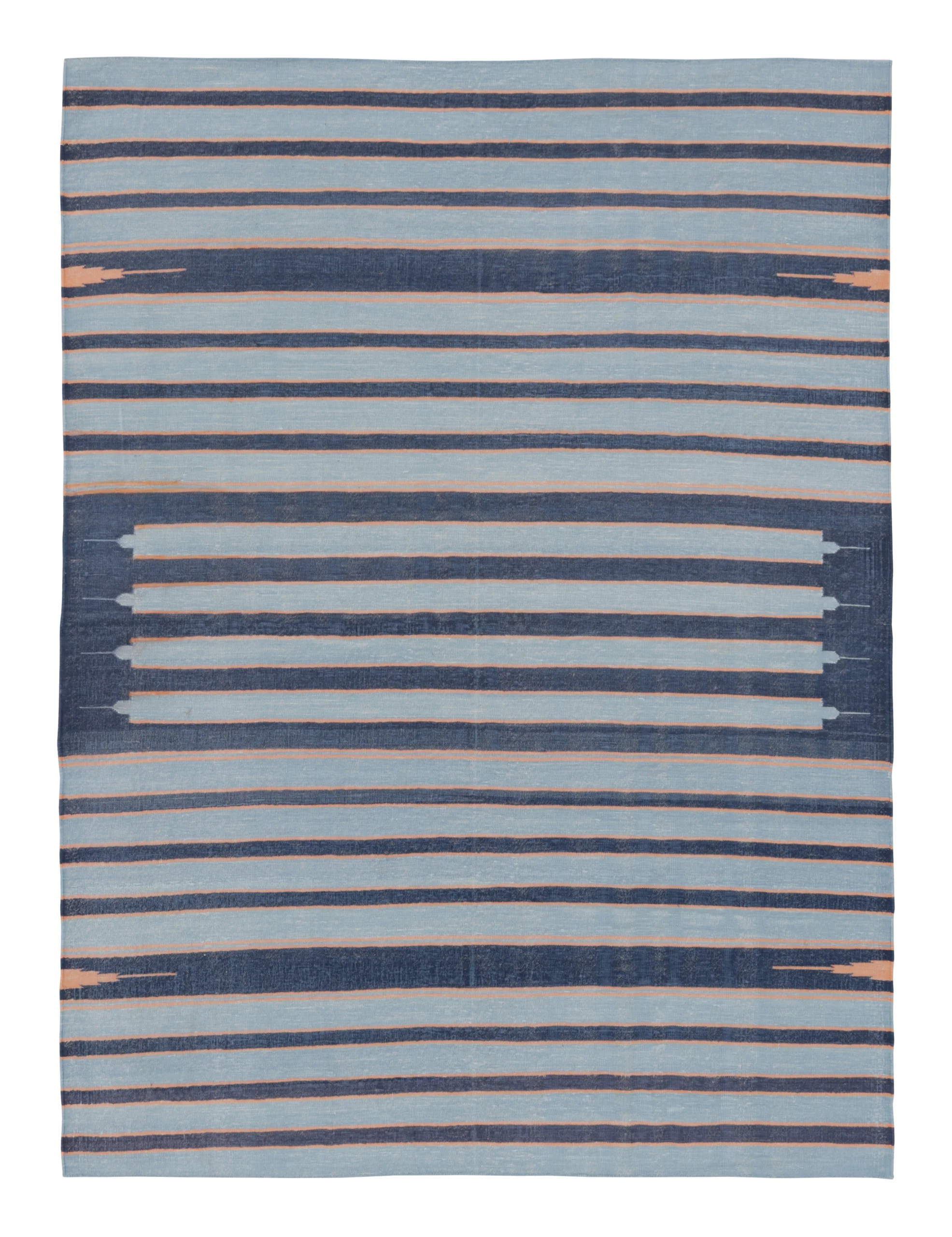Contemporary Striped Dhurrie Geometric Flatweave