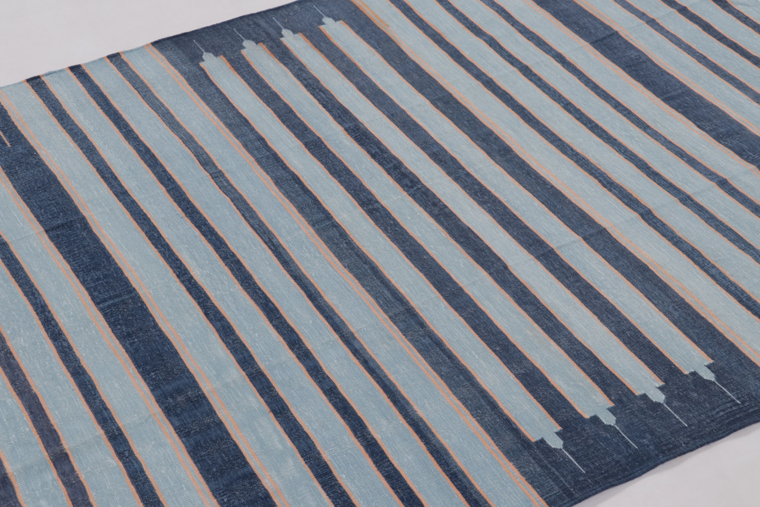 Contemporary Striped Dhurrie Geometric Flatweave
