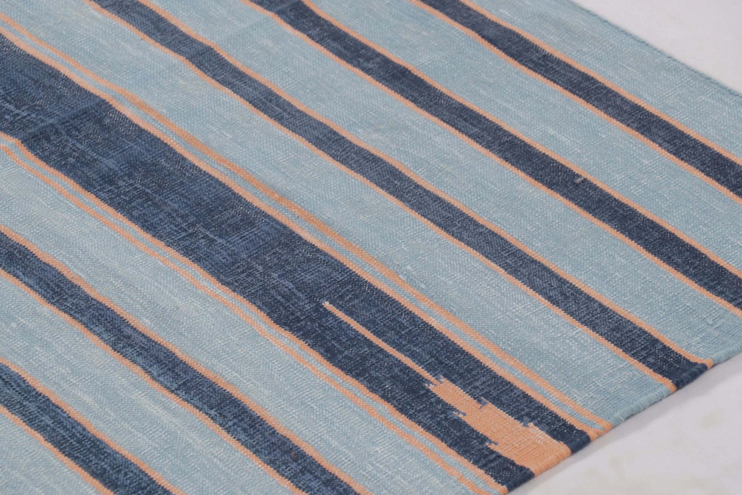 Contemporary Striped Dhurrie Geometric Flatweave