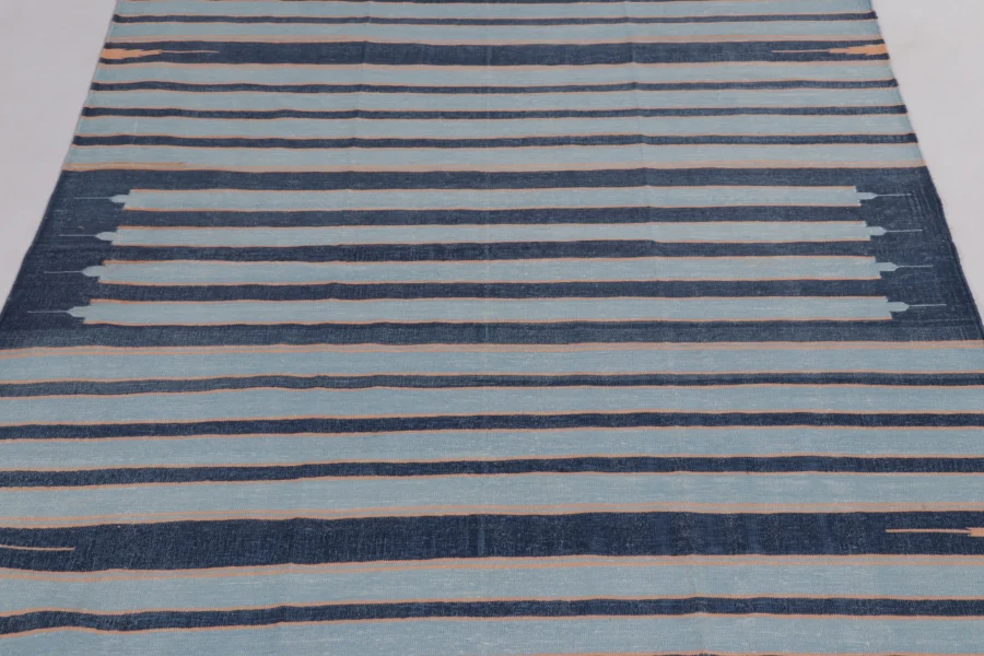 Contemporary Striped Dhurrie Geometric Flatweave