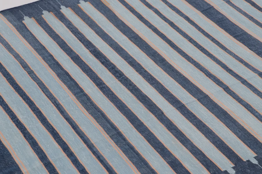 Contemporary Striped Dhurrie Geometric Flatweave