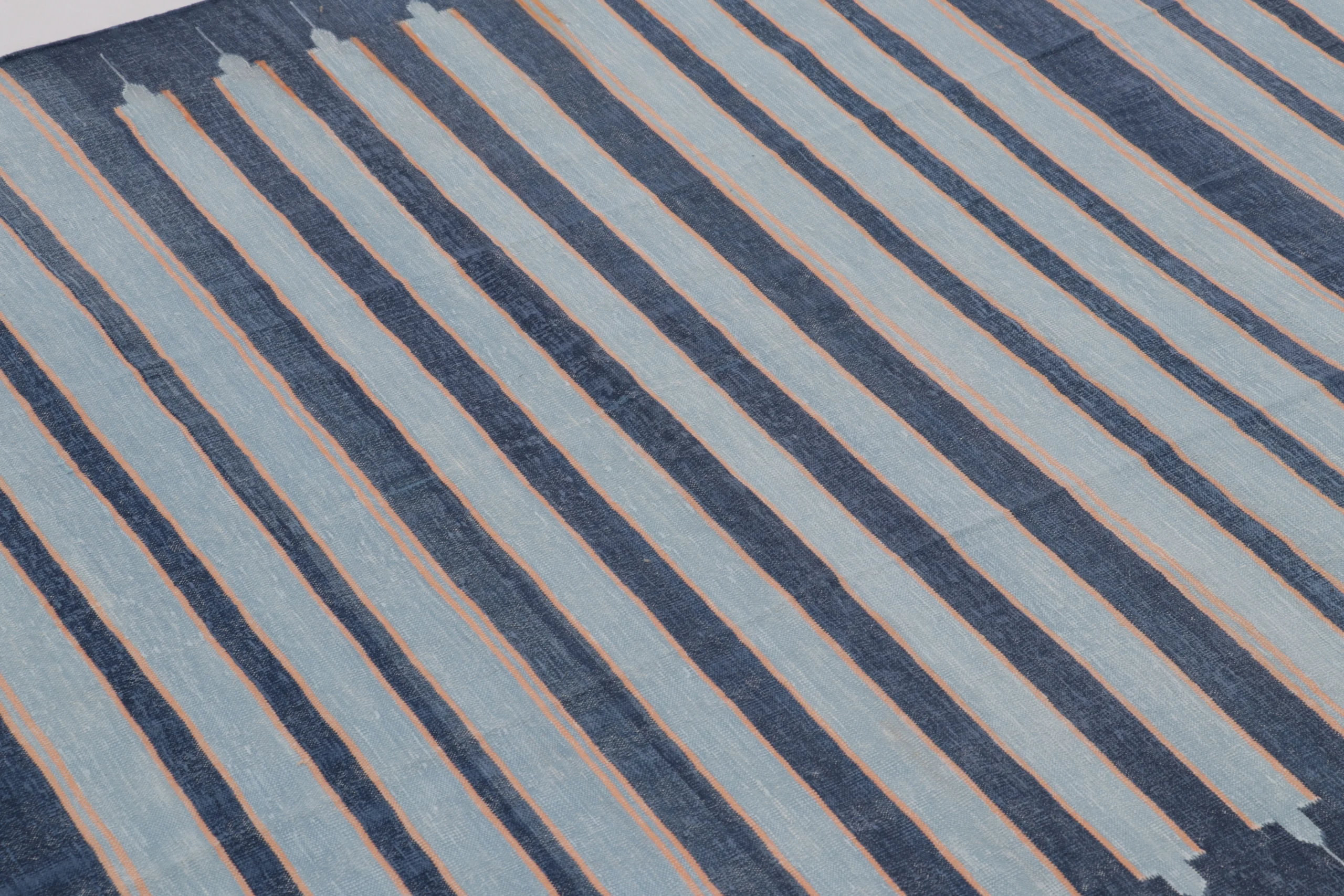 Contemporary Striped Dhurrie Geometric Flatweave