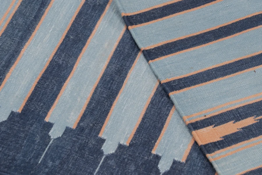 Contemporary Striped Dhurrie Geometric Flatweave