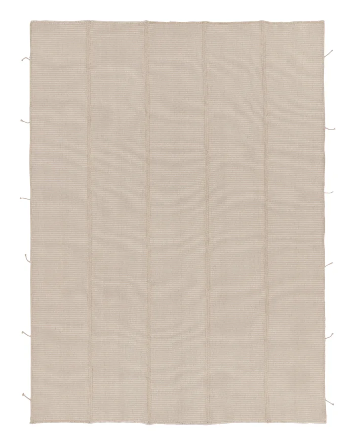 Rug & Kilim's Contemporary Kilim, Beige and Cream Textural Stripes