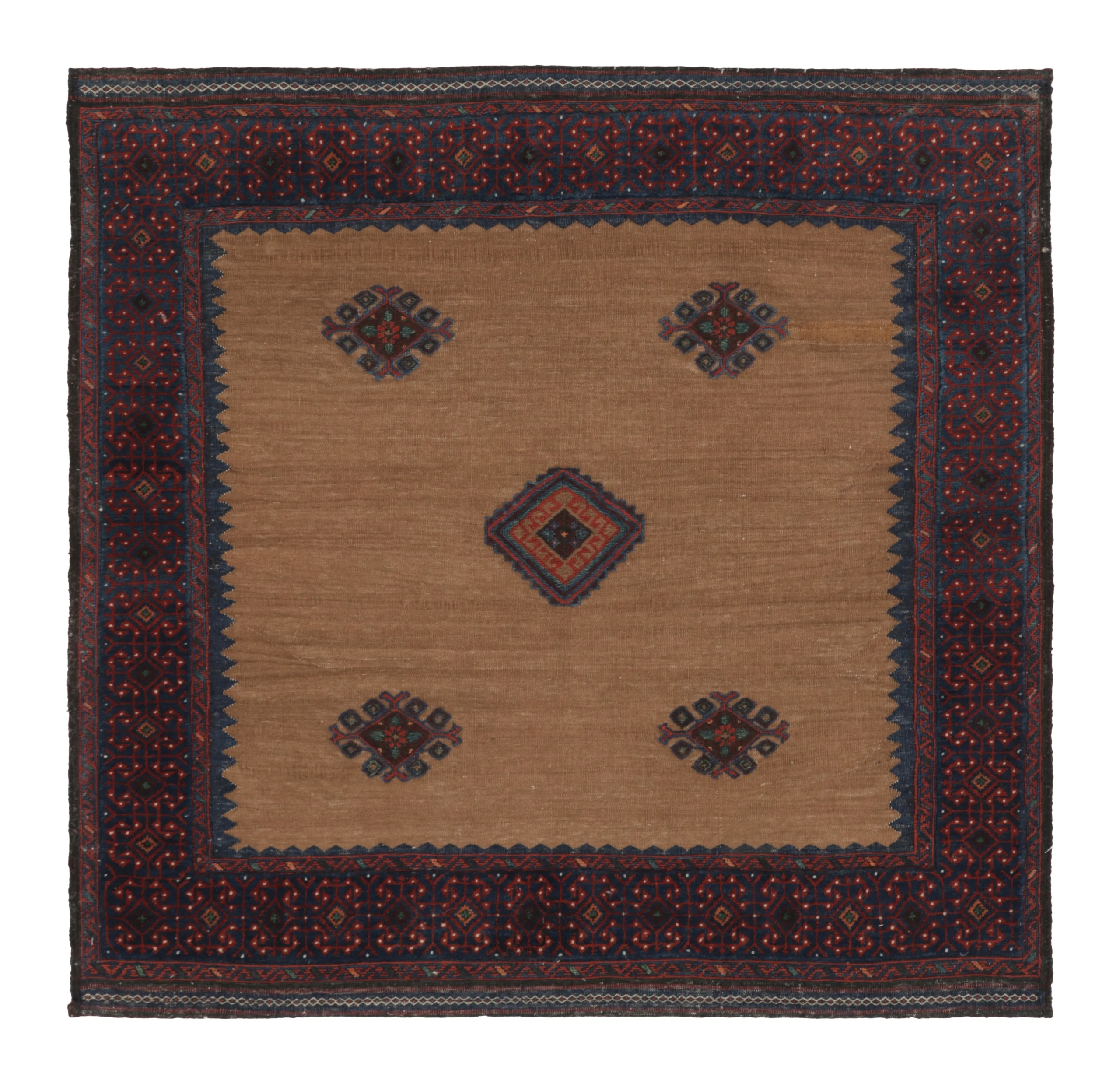 Vintage Afghan Geometric Rug