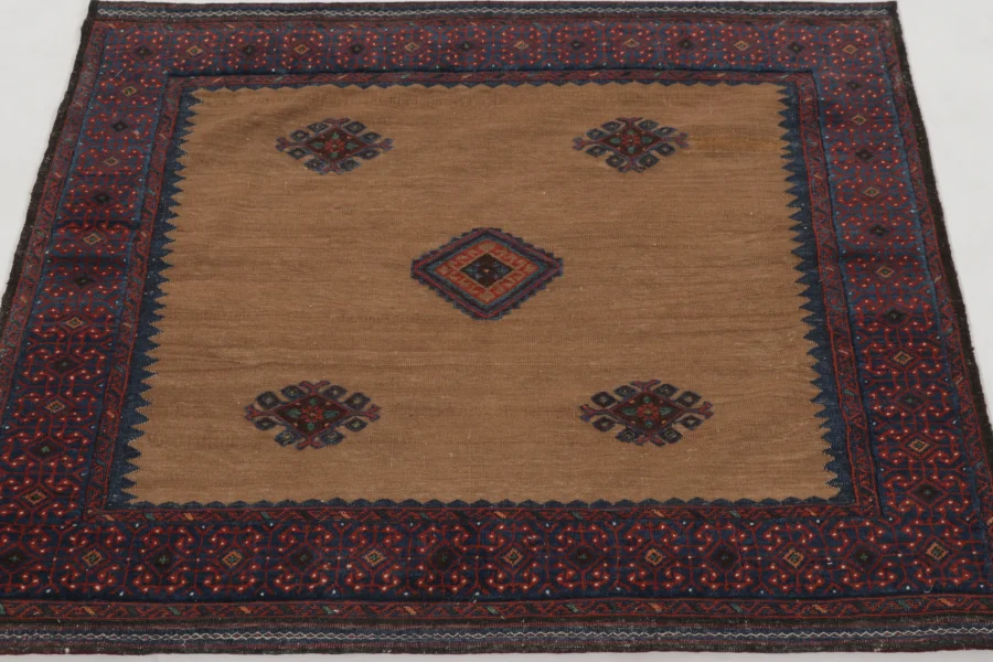 Vintage Afghan Geometric Rug