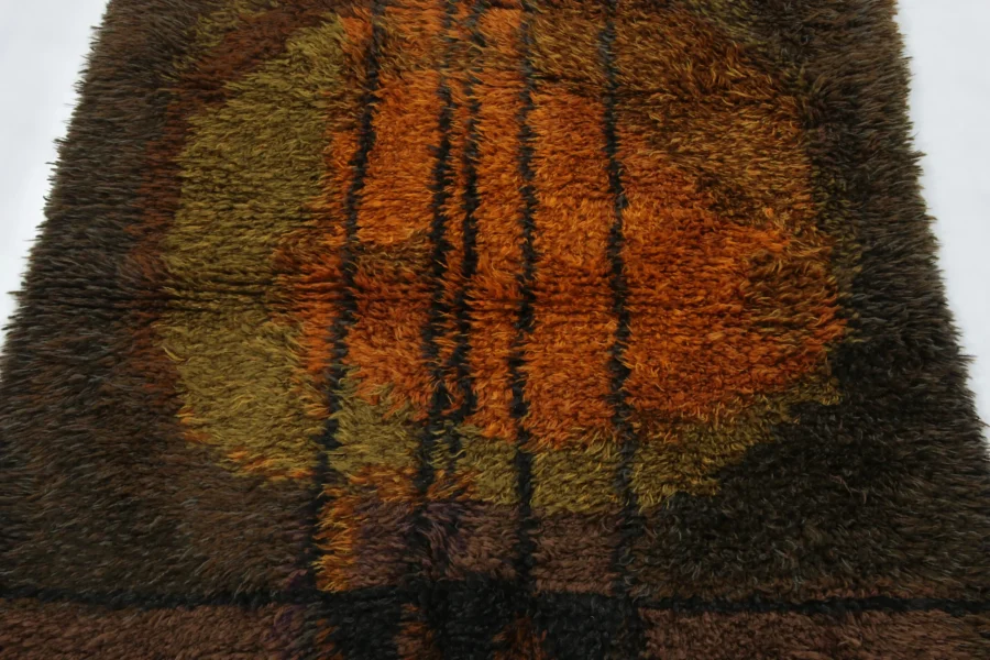 Vintage Swedish Rya Rug