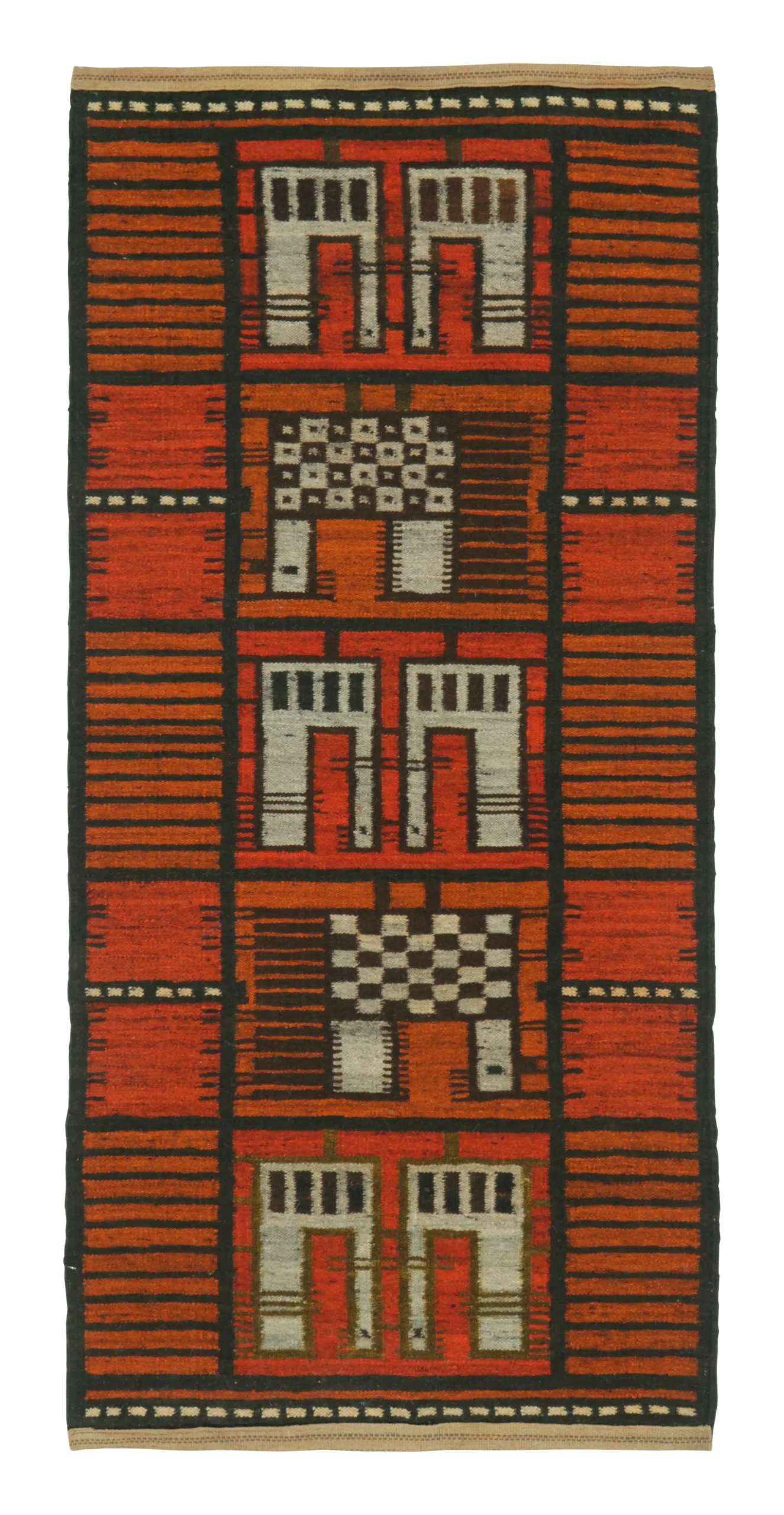 Vintage Swedish Rya Rug