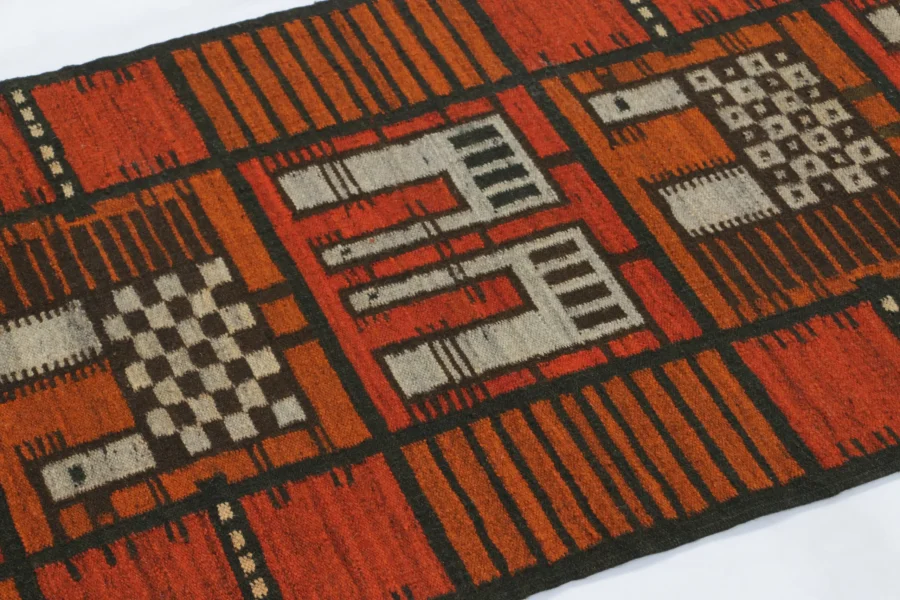 Vintage Swedish Rya Rug