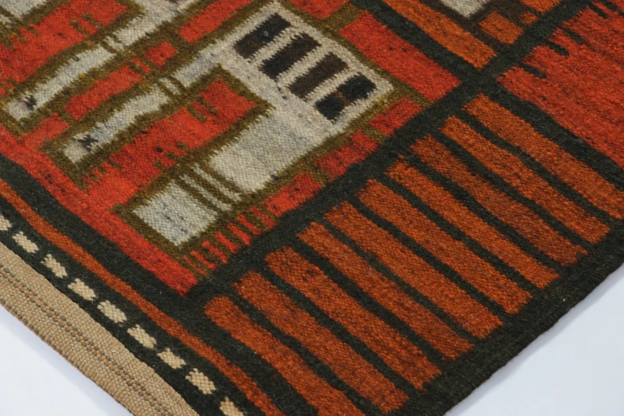 Vintage Swedish Rya Rug