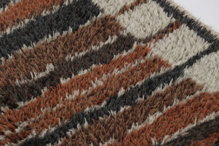 Vintage Swedish Rya Rug