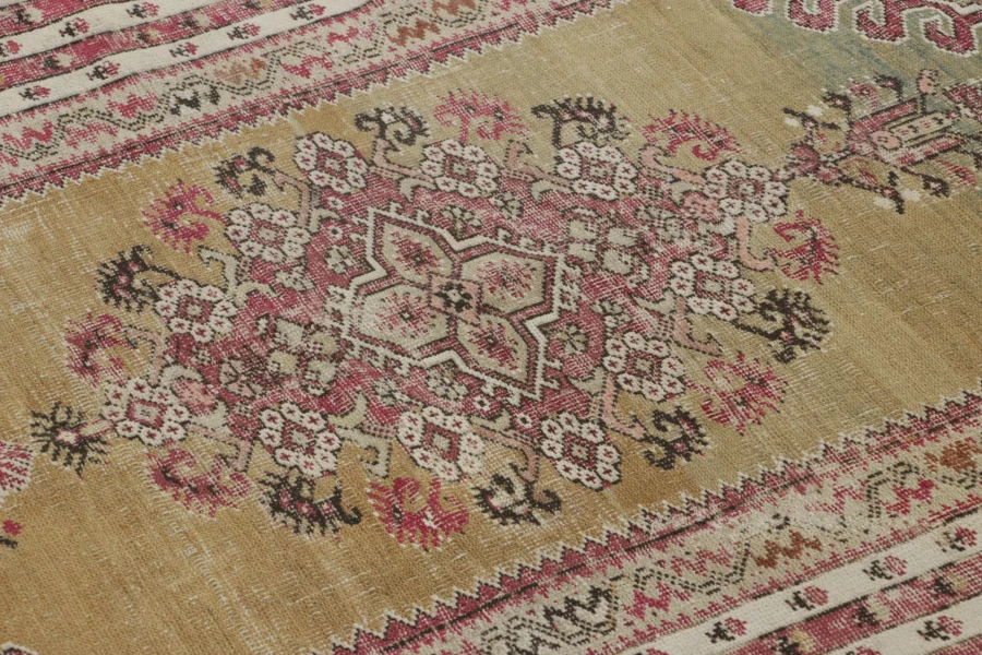 Antique Ghiordes Runner Rug