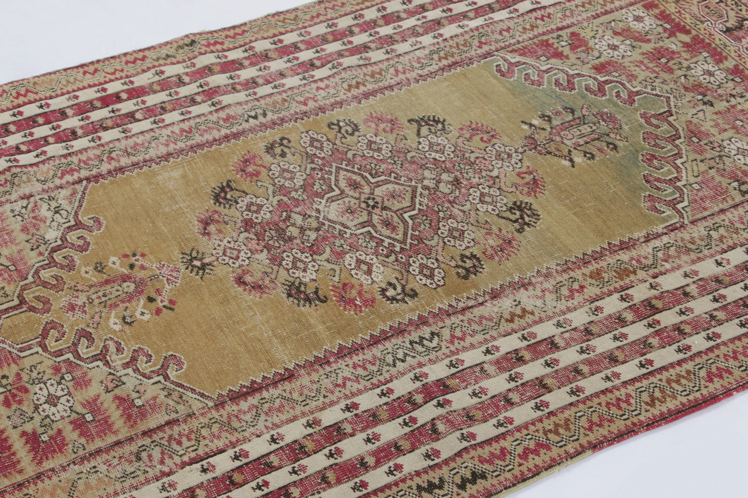 Antique Ghiordes Runner Rug