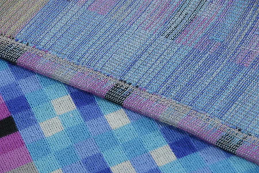 Signed Jean-Clause Bissery Vintage Modernist Square Tapestry