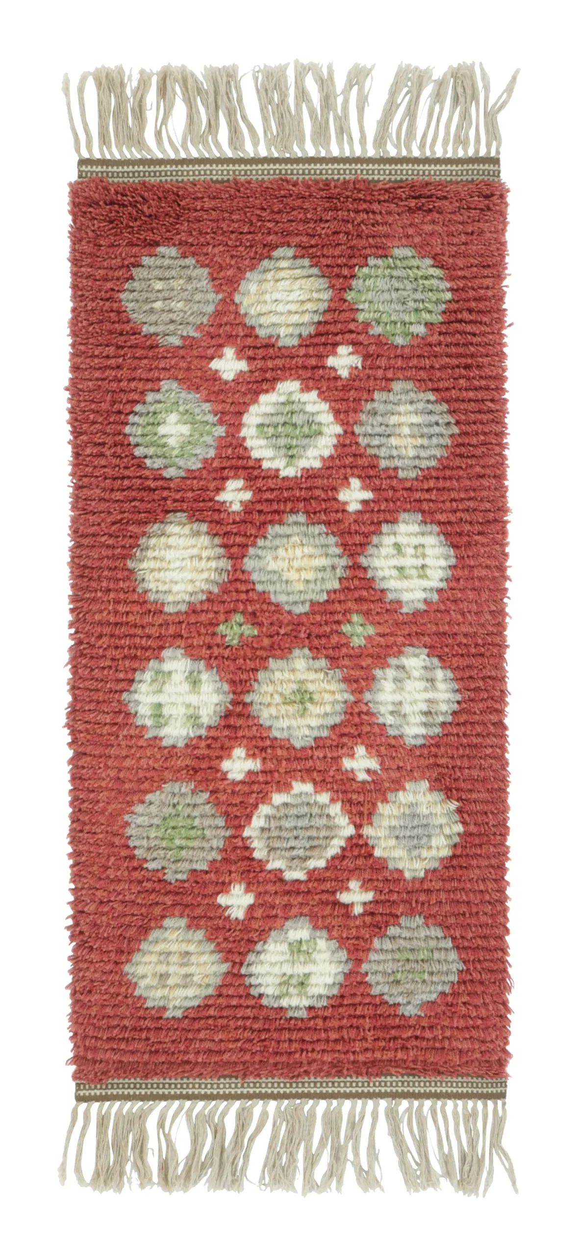 Vintage Swedish Rya Runner Rug