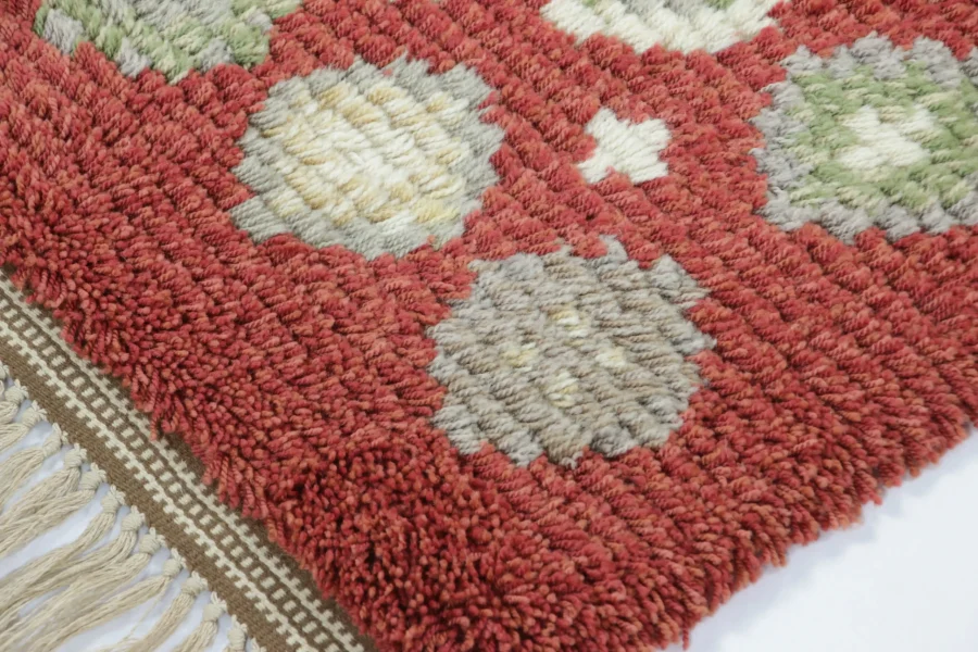 Vintage Swedish Rya Runner Rug