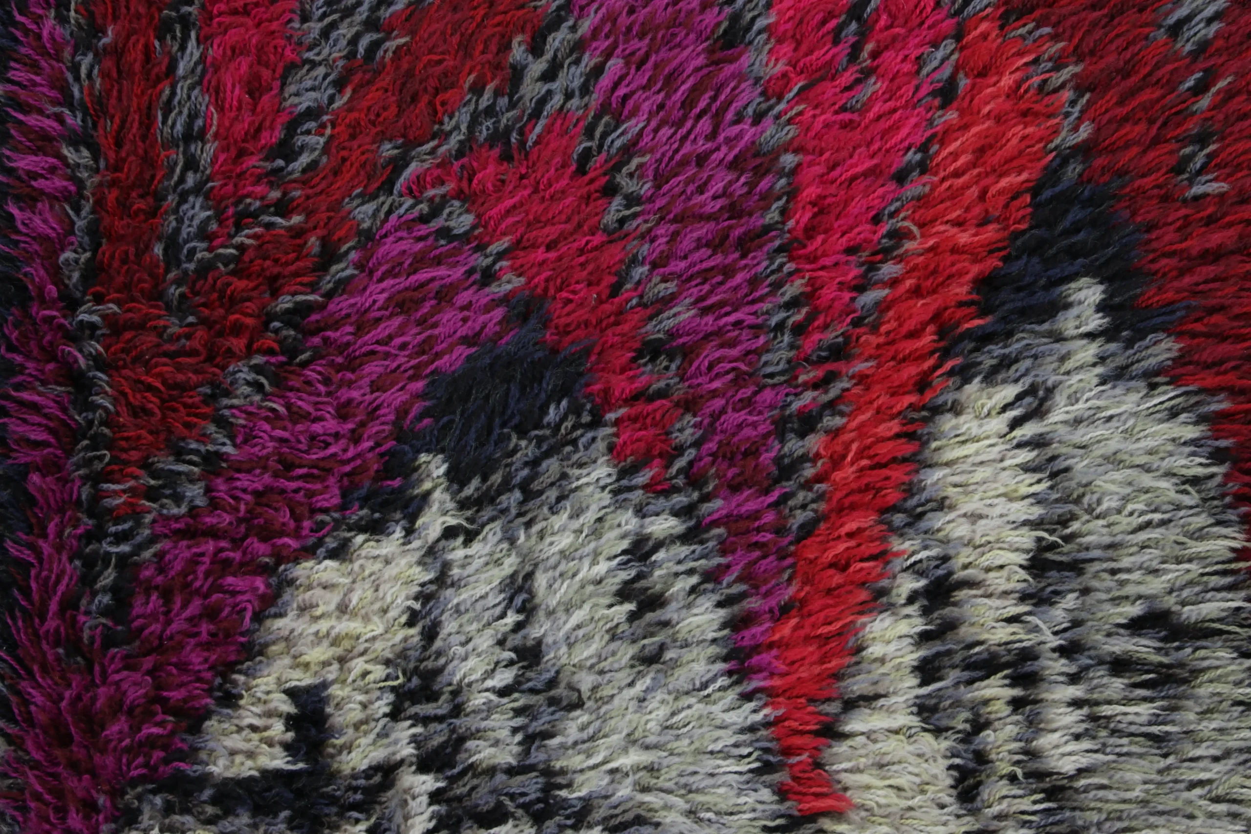 Vintage Swedish Rya Rug