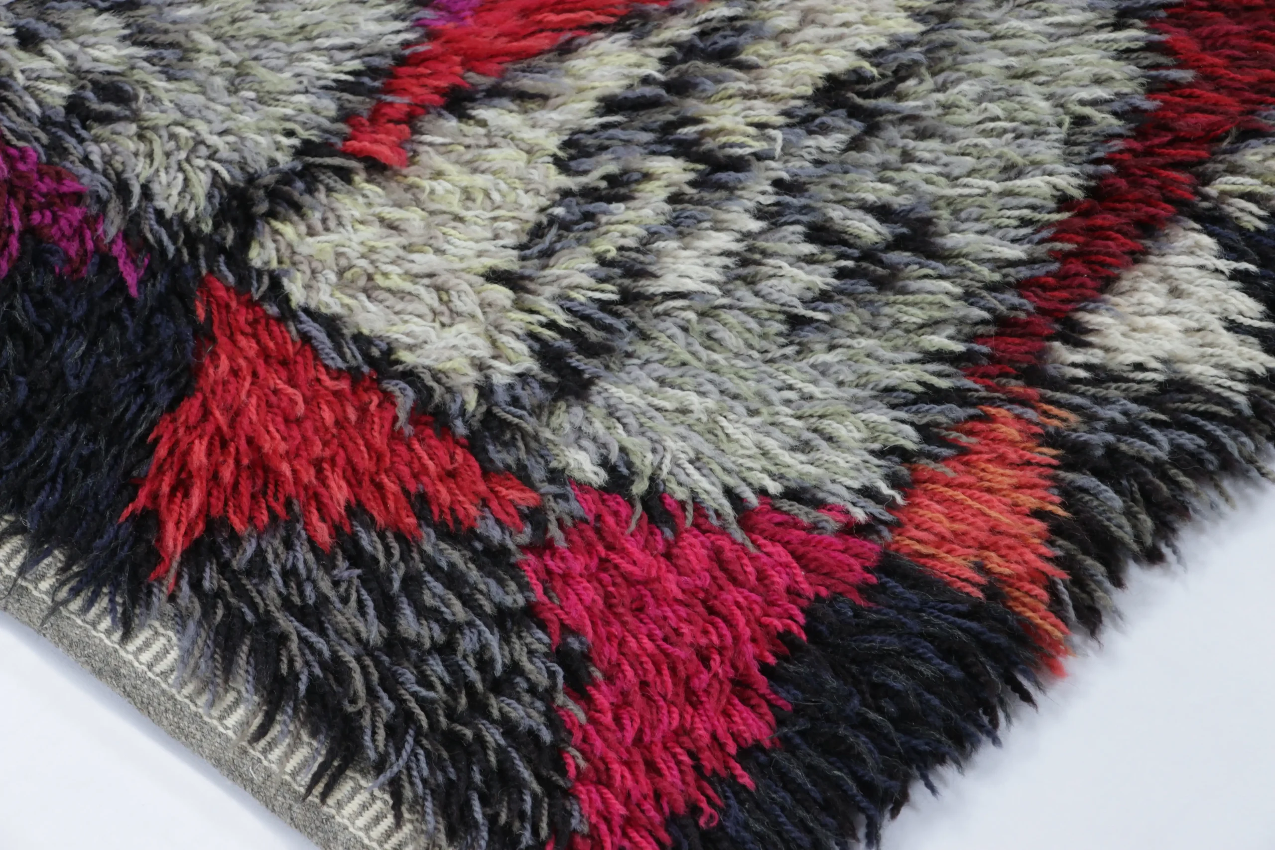 Vintage Swedish Rya Rug