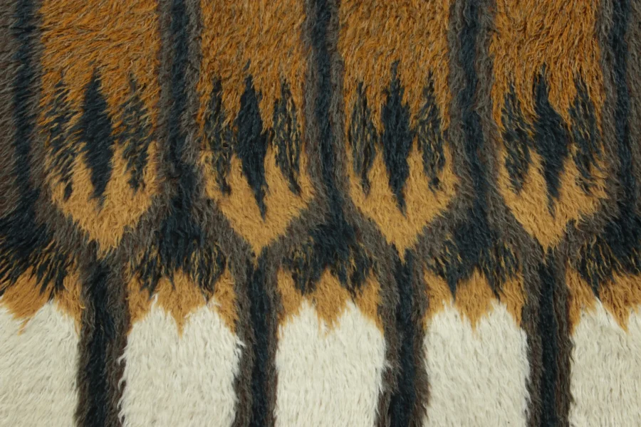 Vintage Swedish Rya Rug