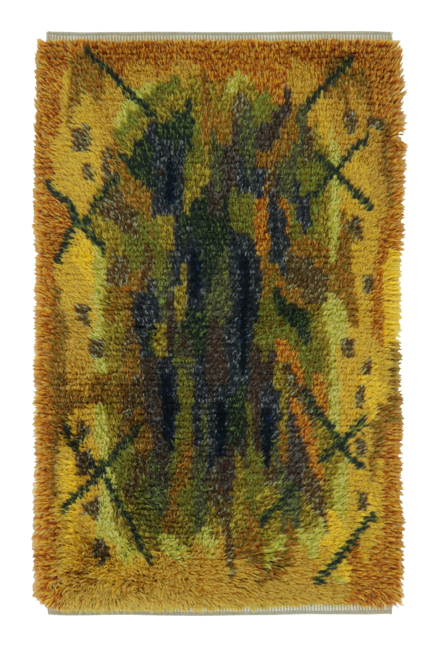 Vintage Swedish Rya Rug