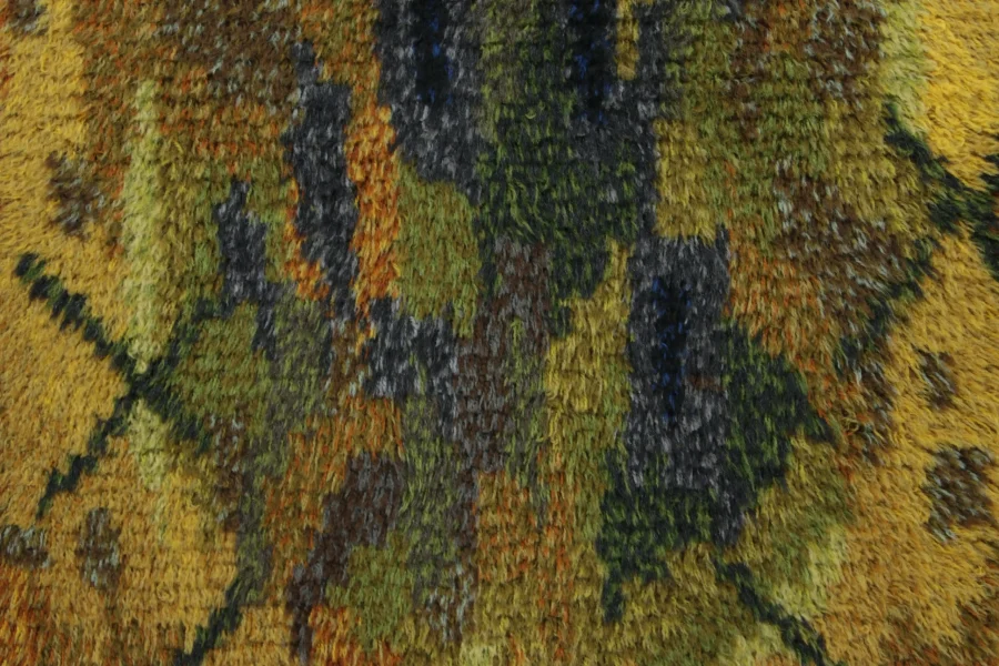 Vintage Swedish Rya Rug