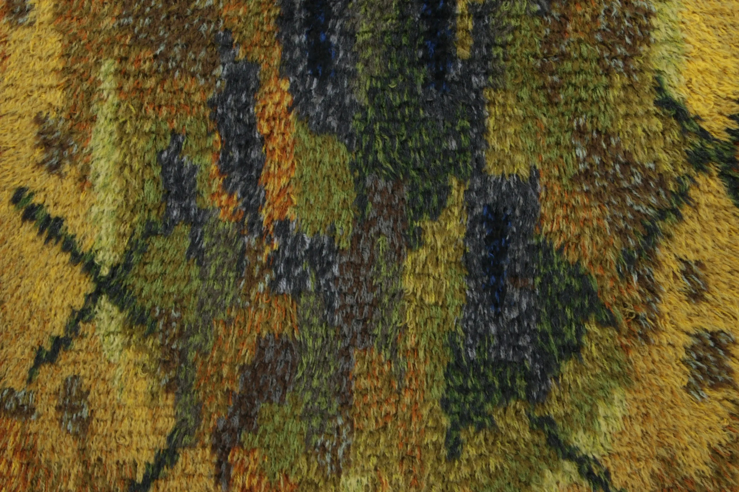 Vintage Swedish Rya Rug