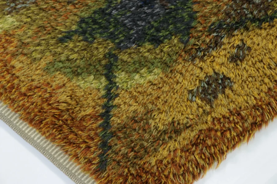 Vintage Swedish Rya Rug