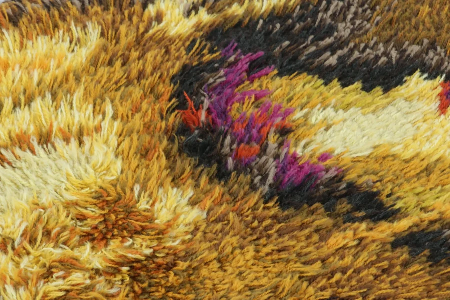 Vintage Swedish Rya Rug