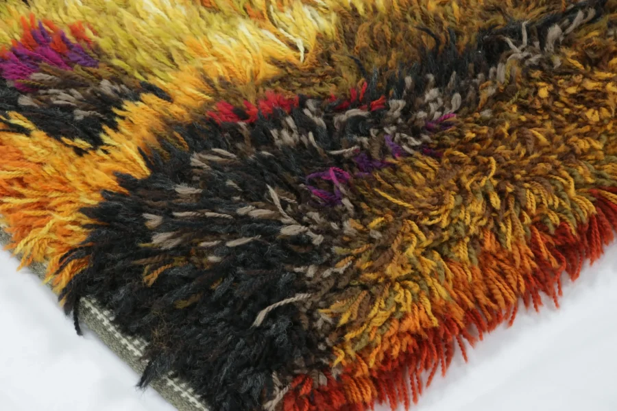 Vintage Swedish Rya Rug