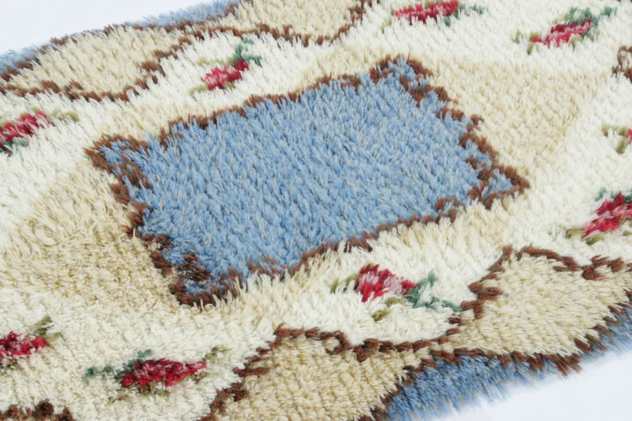 Vintage Swedish Rya Rug