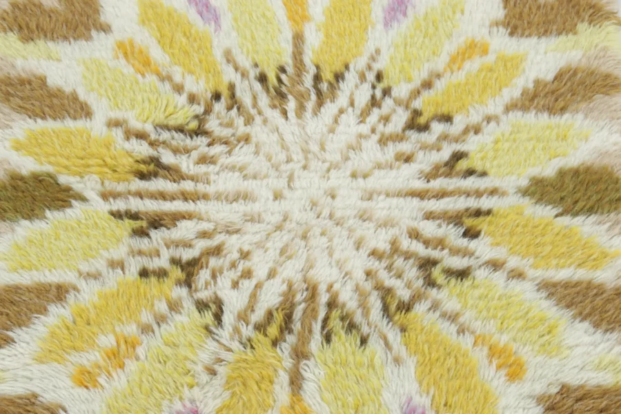Vintage Swedish Rya Rug