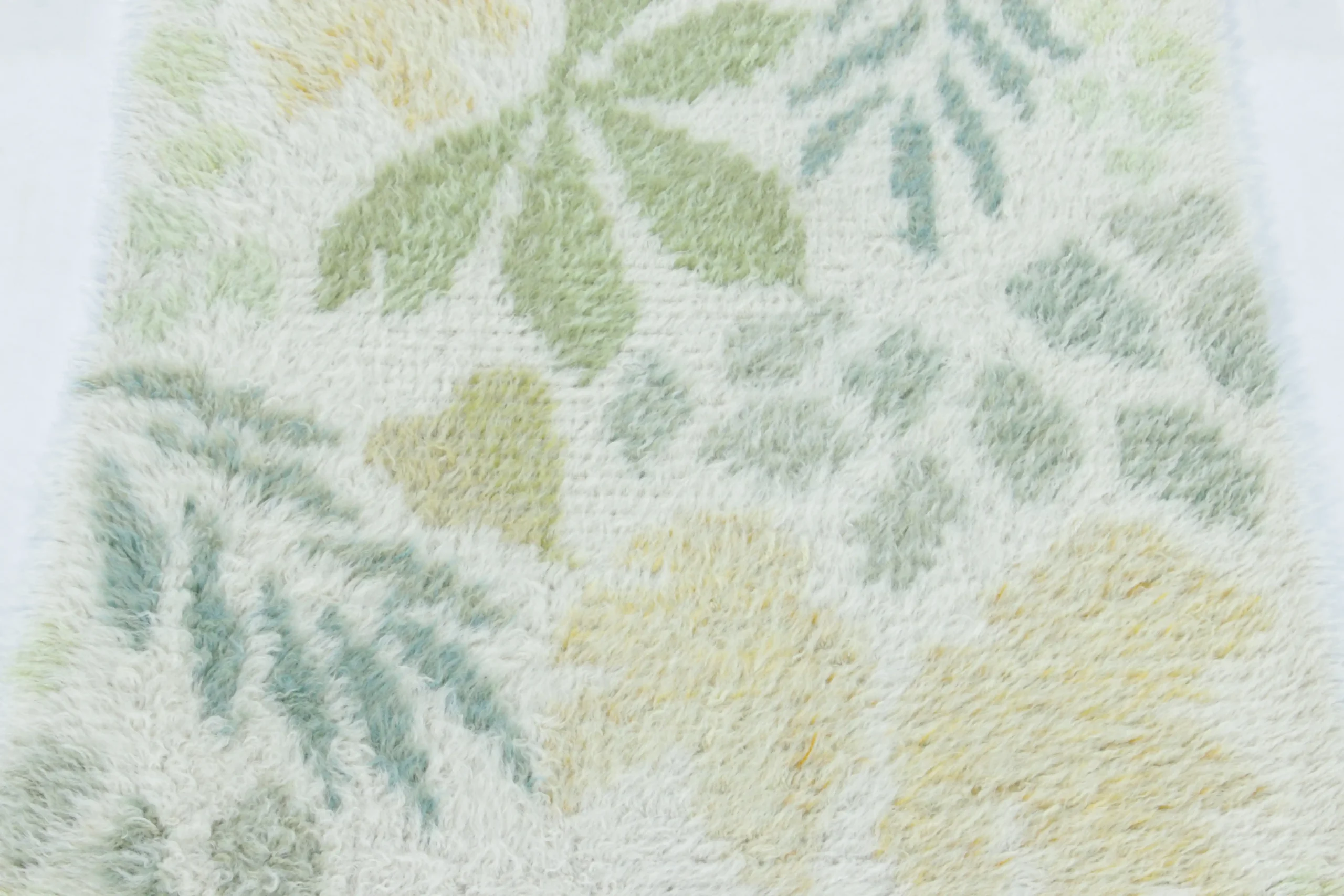 Vintage Swedish Rya Floral Rug