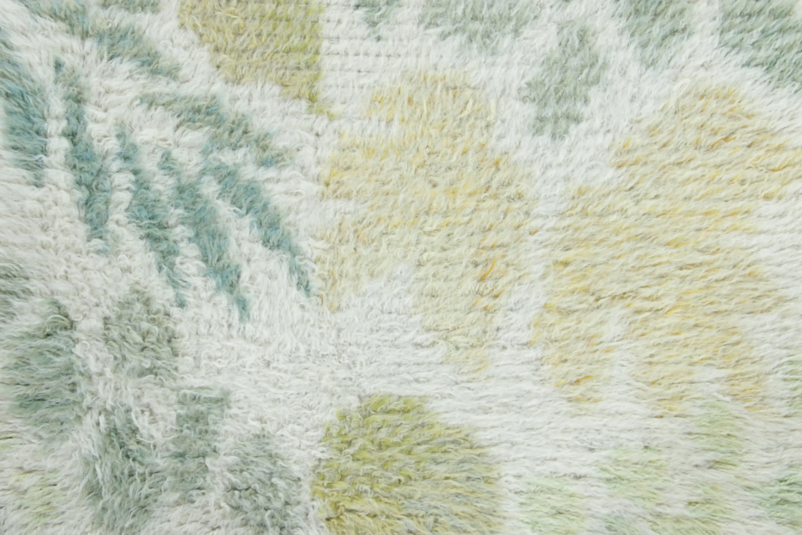 Vintage Swedish Rya Floral Rug