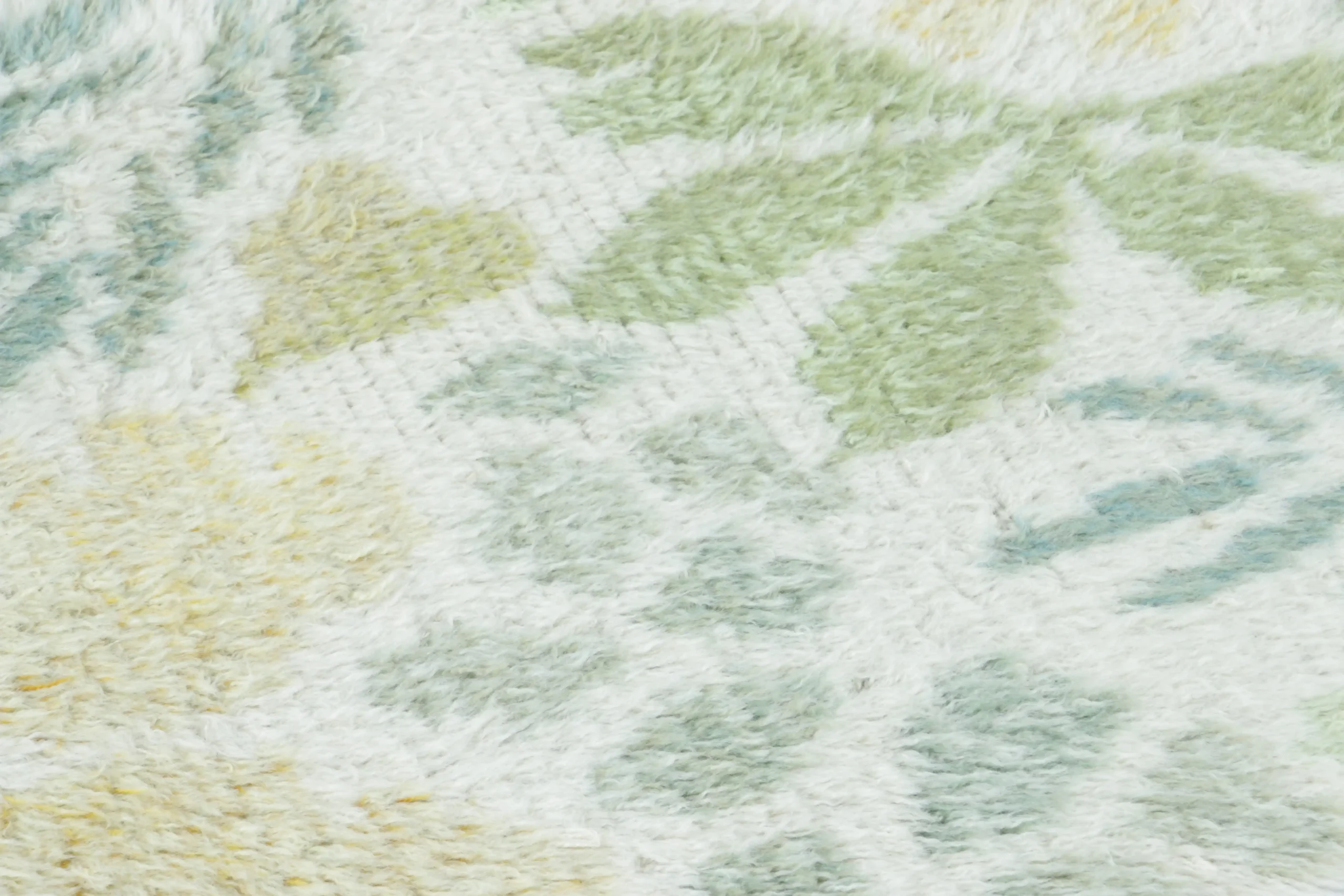 Vintage Swedish Rya Floral Rug