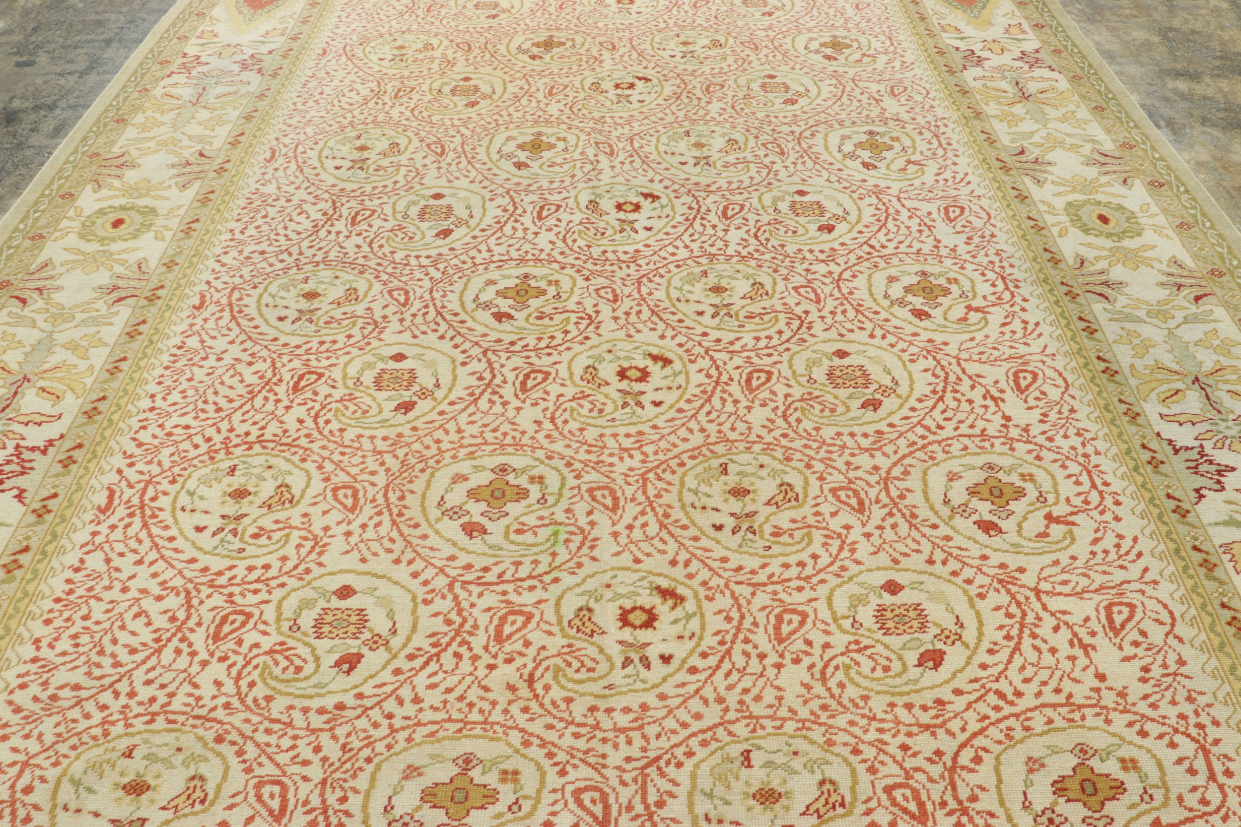 Vintage Oushak Floral Rug
